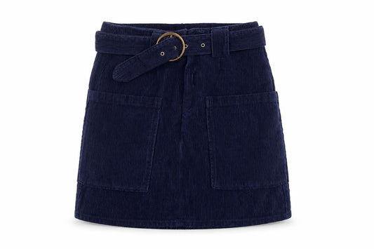 River Island Women's Blue Mini Skirt - Size 6, Corduroy