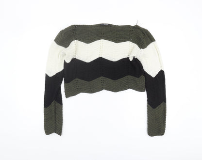 Quiz Women's Multicoloured Chevron Pullover Jumper S