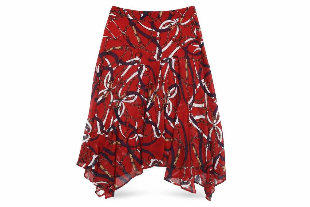 Marks & Spencer Women's Red Size 8 Geometric Skirt