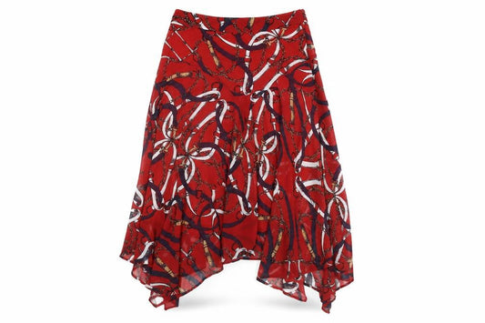 Marks & Spencer Women's Red Size 8 Geometric Skirt