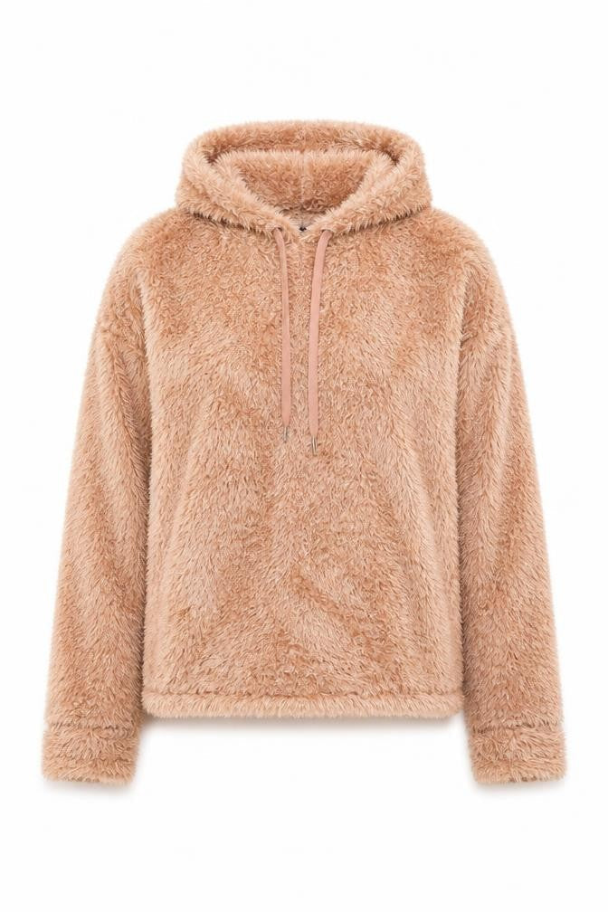 New Look Women’s Beige Fleece Pullover Hoodie S
