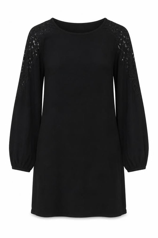 Wallis Women's Black Dress S - Elegant Lace Accent