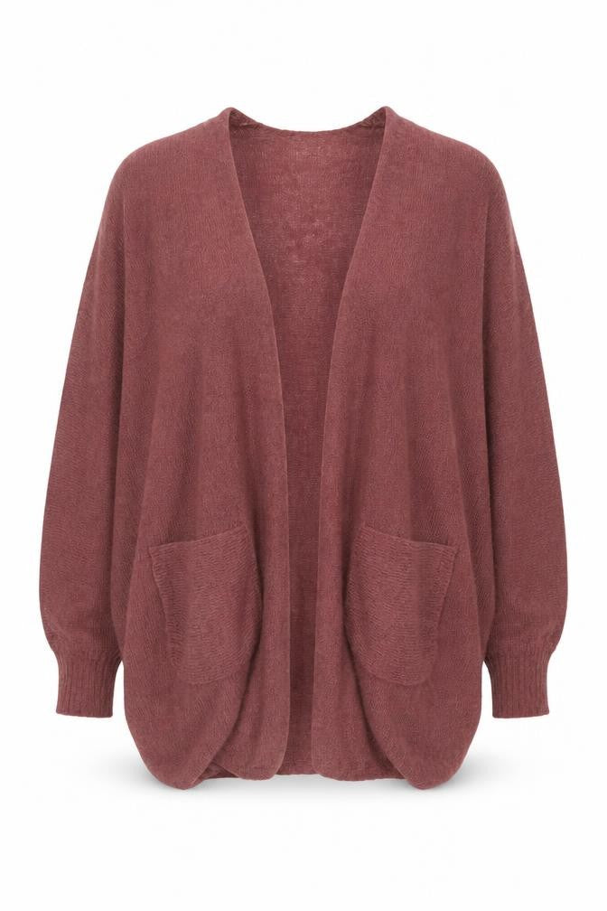 Marks & Spencer Women's Red Open Front Cardigan Size M