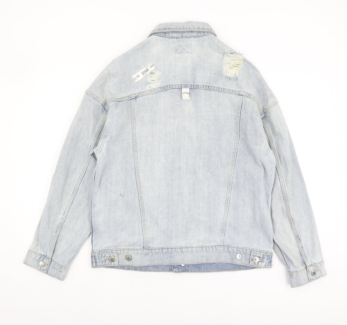 izzue Men's Blue Denim Jacket M, Basic Casual Style