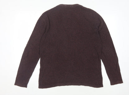 Jack & Jones Men's Brown Cotton Pullover Jumper L