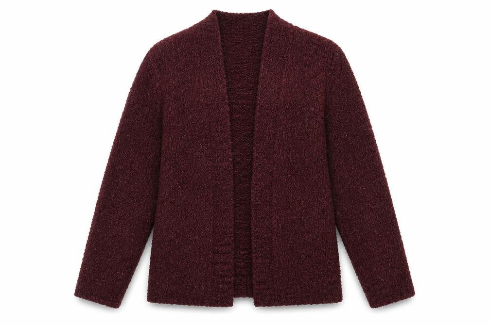 Country Casuals Women's Red XL Open Front Cardigan Knit Long Sleeve