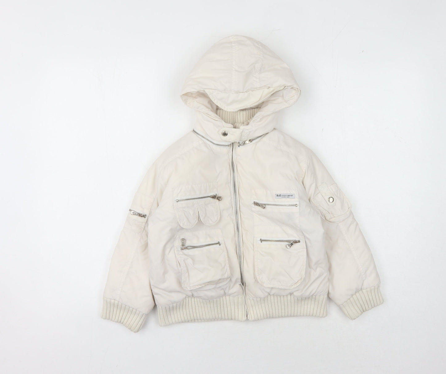 Dolce & Gabbana Boys White Puffer Jacket Size S