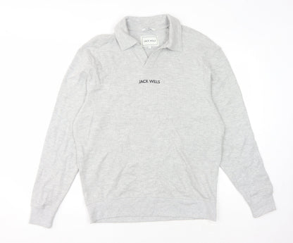 Jack Mens Wills Grey Cotton Sweatshirt S