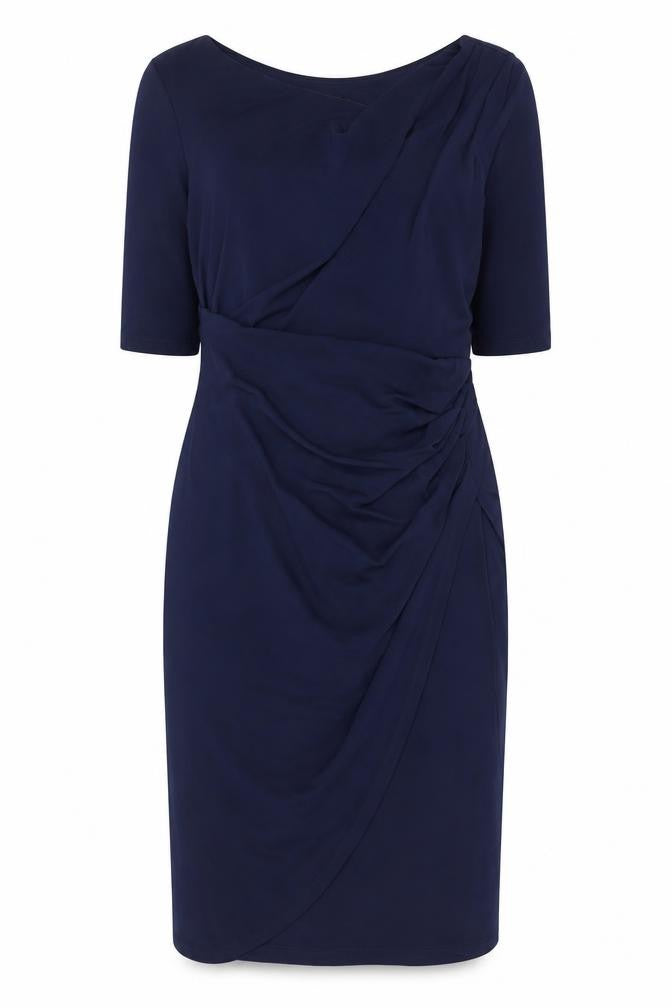 Connected Apparel Women's Blue Sheath Dress, Size 8