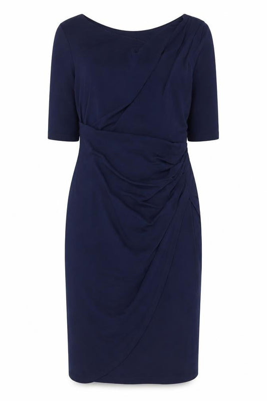 Connected Apparel Women's Blue Sheath Dress, Size 8