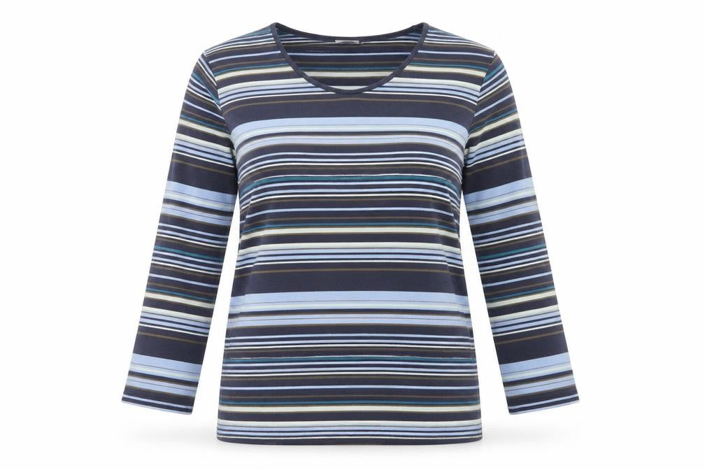 Viyella Women’s Multicoloured Large Striped T-Shirt