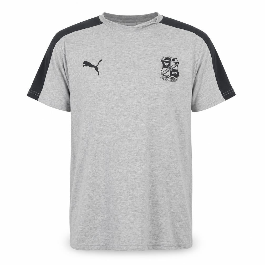 Puma Men's Grey M T-Shirt with Logo Accent