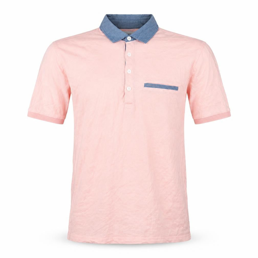 Original Penguin Men's Pink Polo Shirt Collared Button S