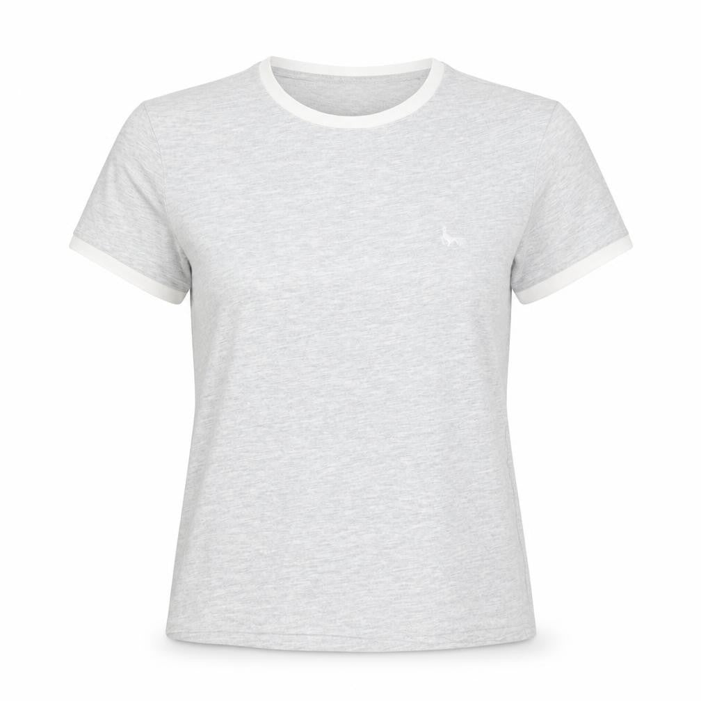 Jack Wills Women's Grey Crew Neck T-Shirt Size 4