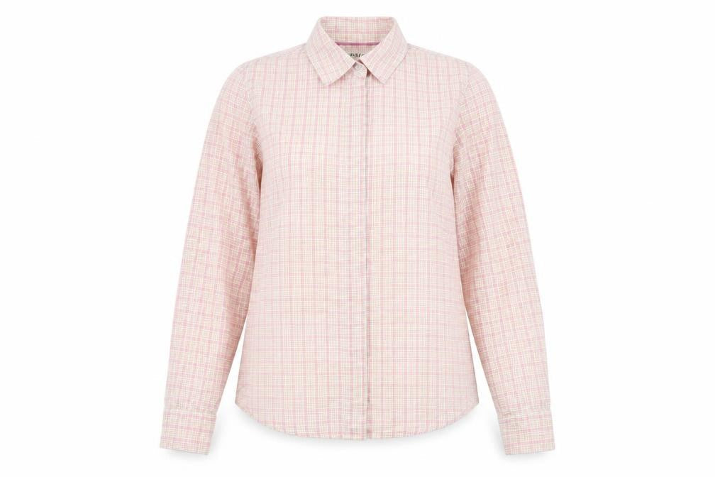 Orvis Women's Pink Button-Up Check Shirt Size 6