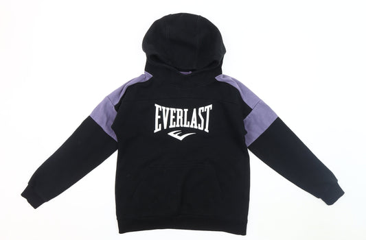 Everlast Boys Black Pullover Hoodie with Logo, Size 13Y