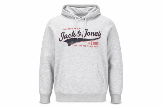 Jack & Jones Men's Grey Pullover Hoodie Size S