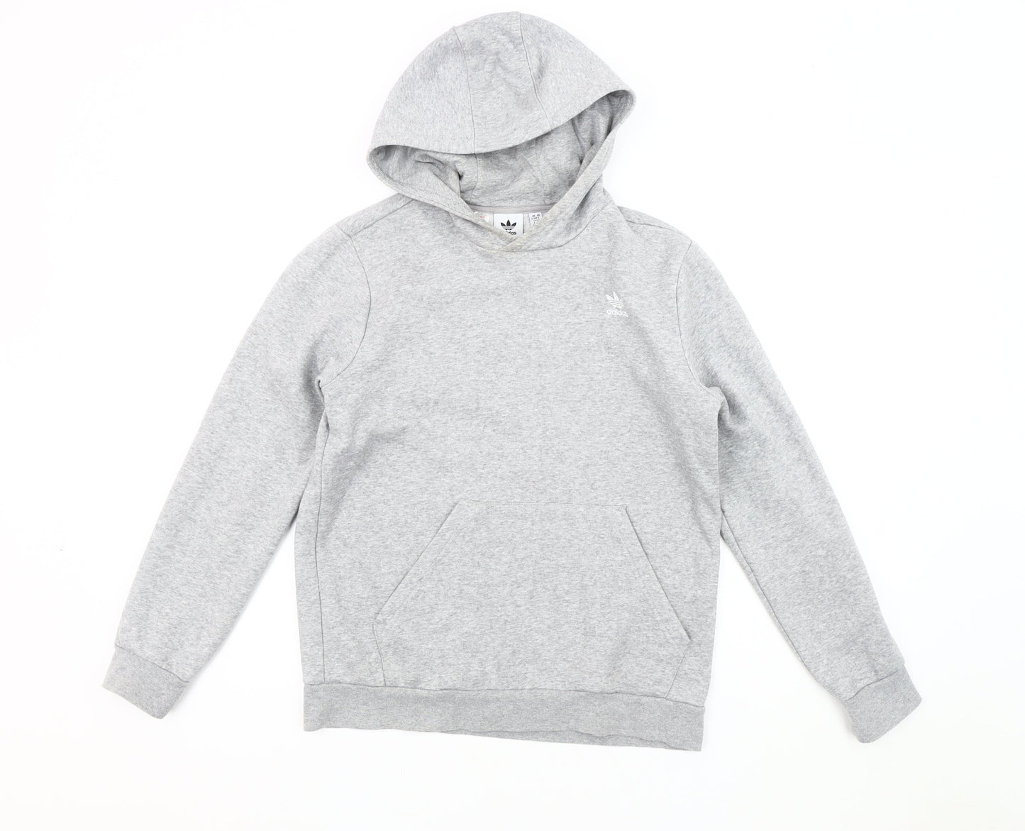 Adidas Boys Grey Pullover Hoodie Size 14 Regular Fit