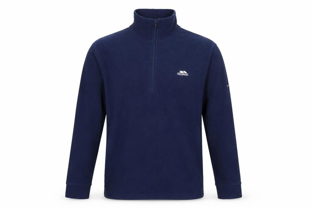 Trespass Men's Blue S Fleece Sweatshirt, Long Sleeve, 1/4 Zip