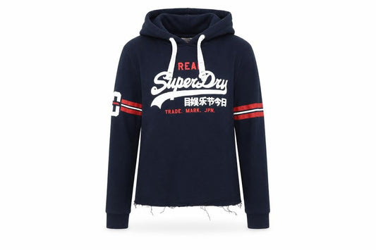 Superdry Women's Blue Pullover Hoodie, Size S, Casual Comfort