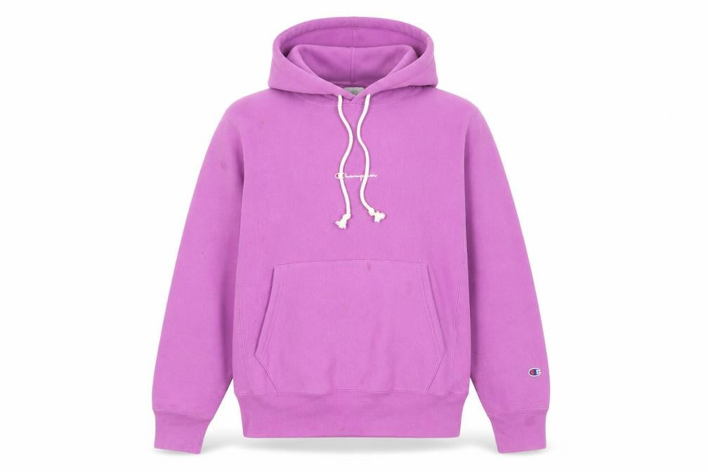 Champion Men's Purple Hoodie S - Logo, Hooded Pullover