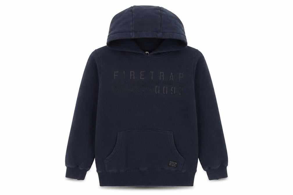 Firetrap Boys Blue Pullover Hoodie, 9-10 Years, Casual Style