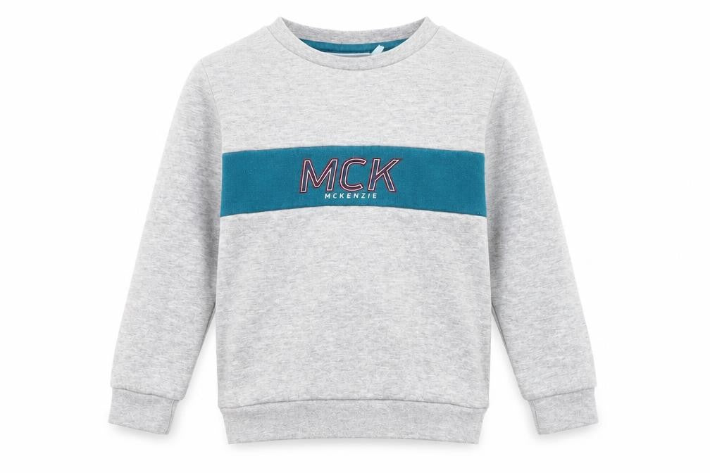 McKenzie Boys Grey Sweatshirt 6 Years Pullover Logo Jersey