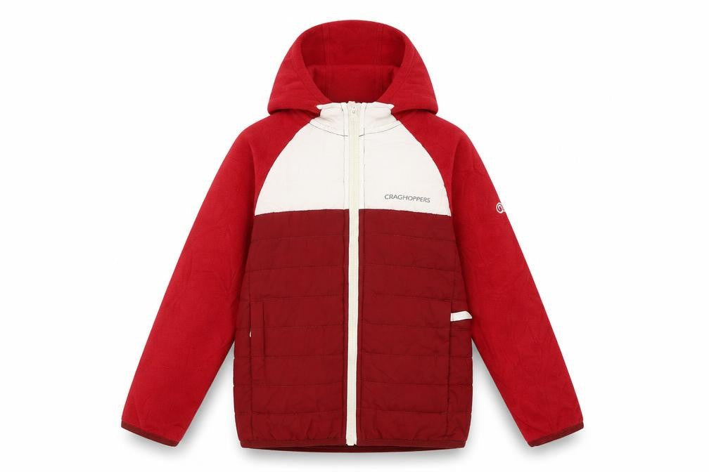 Craghoppers Boys Red Puffer Jacket 5-6 Years with Hood