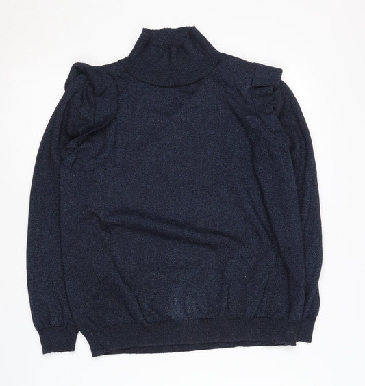 Dunnes Women's Blue XL High Neck Jumper