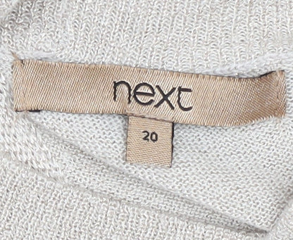 Next Women's Beige Mock Neck Pullover Jumper Size 20