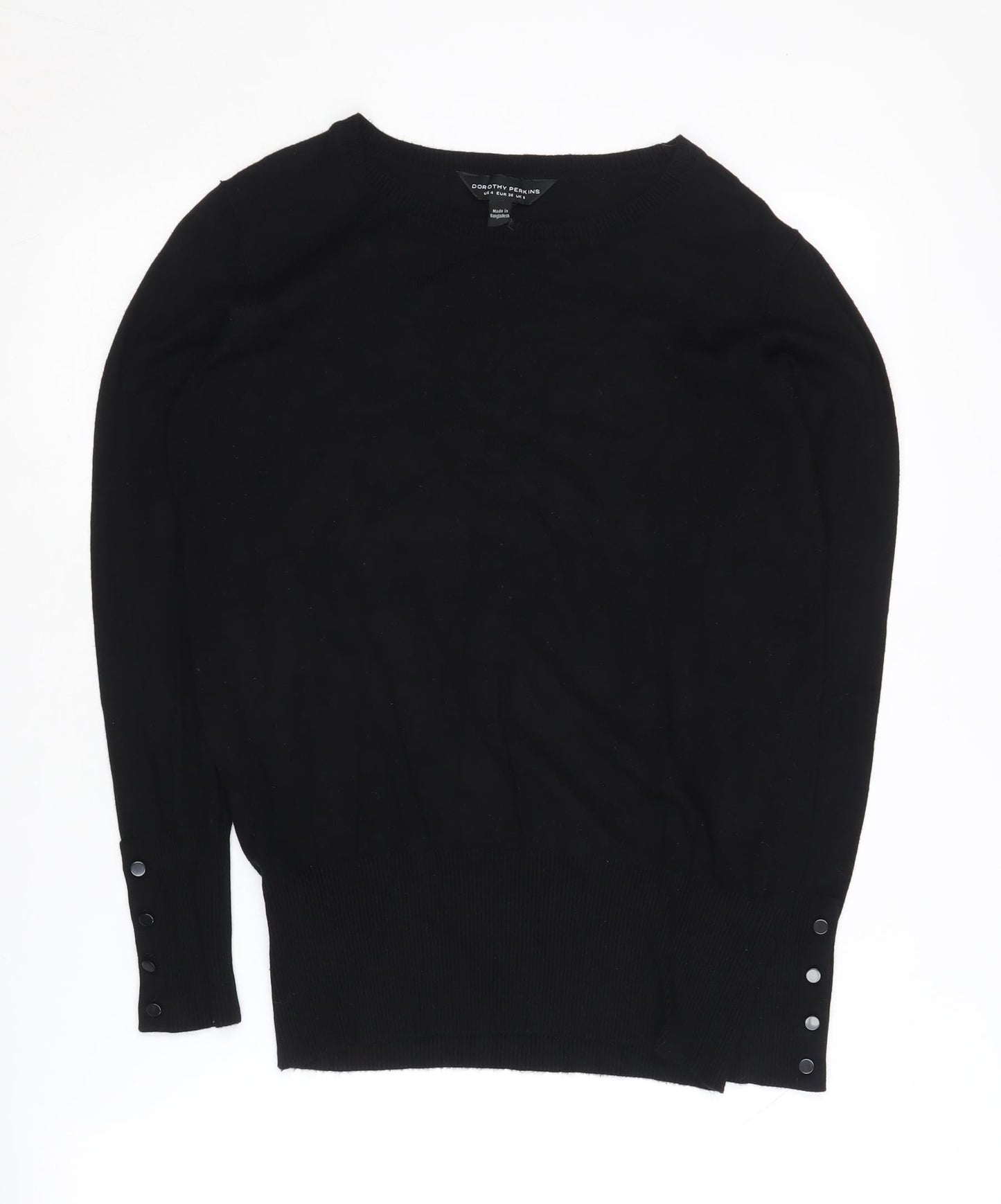 Dorothy Perkins Women's Black Knit Jumper Size 8