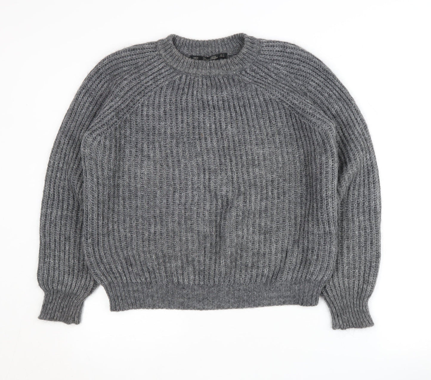 Zara Knit Women's Grey Pullover Jumper Size S