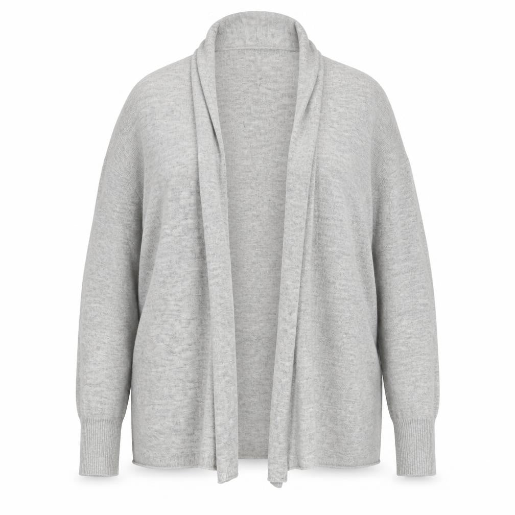 M&Co Women's Grey Open Front Cardigan Size 16 Regular Fit