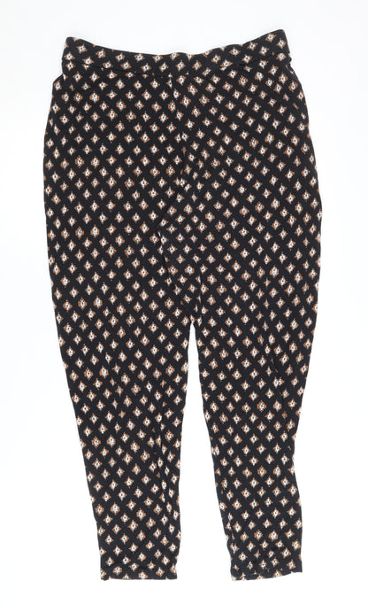 Debenhams Women’s Black Geometric Trousers Size 12