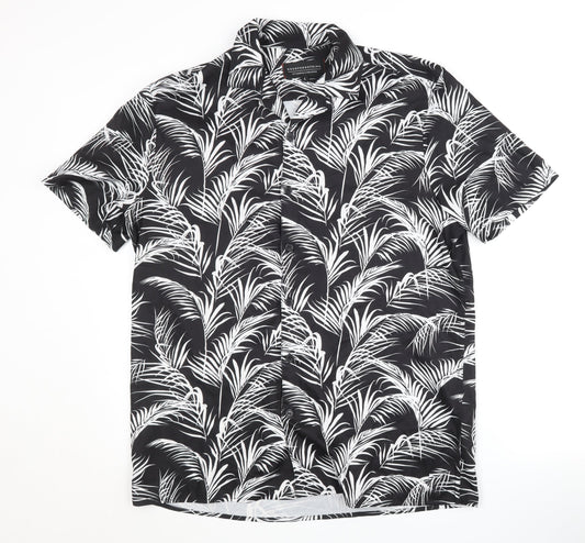 Goodfornothing Men's Black Floral Shirt - L Casual