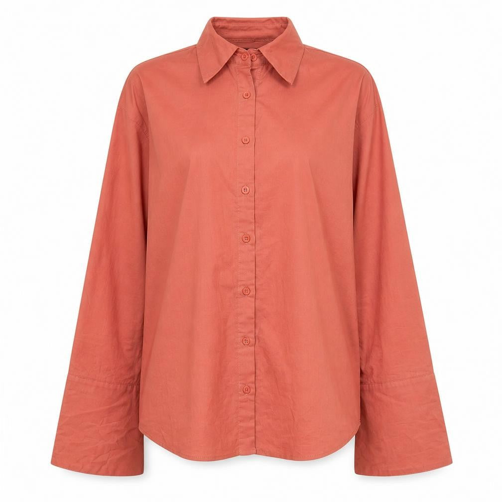 PrettyLittleThing Women’s Red Button-Up Shirt Size 8