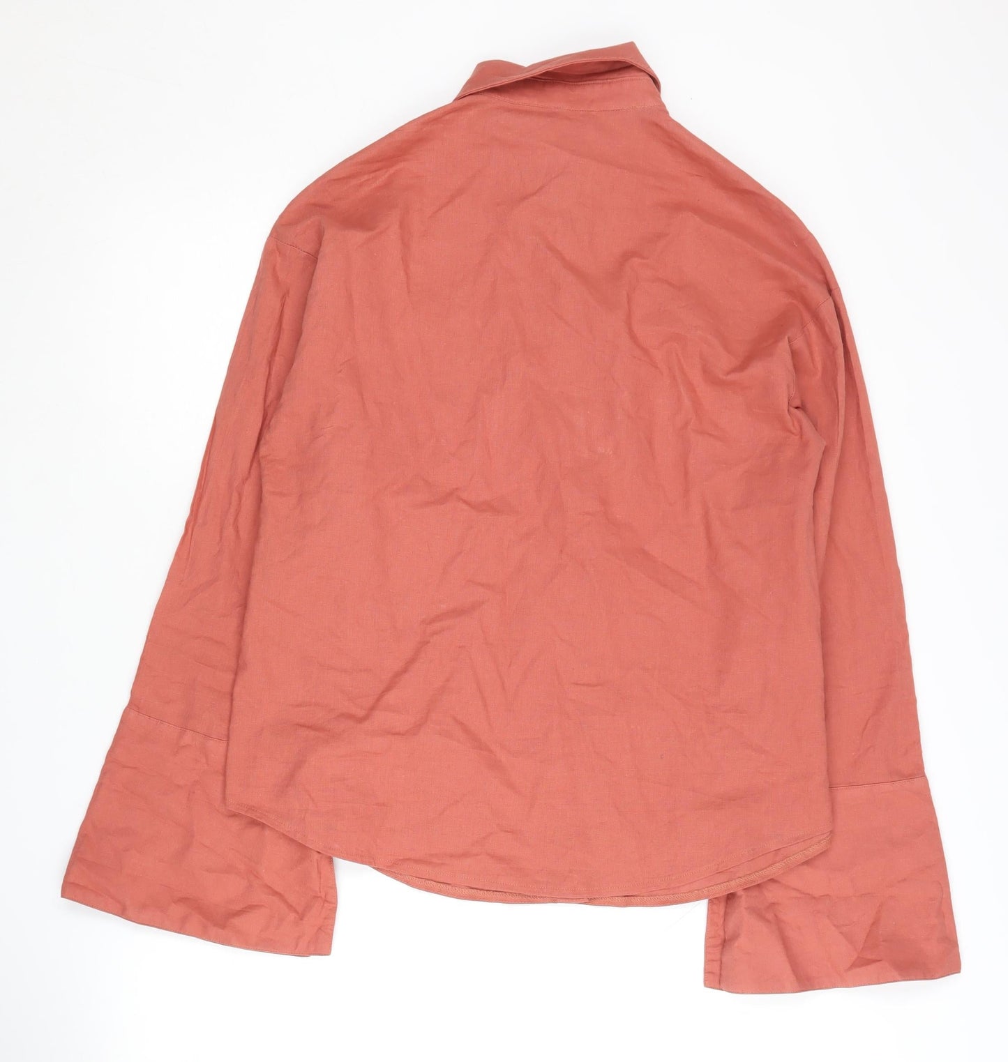 PrettyLittleThing Women’s Red Button-Up Shirt Size 8