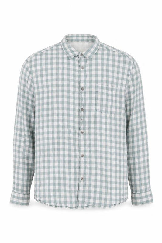 Marks & Spencer Men's Green Check Shirt 2XL