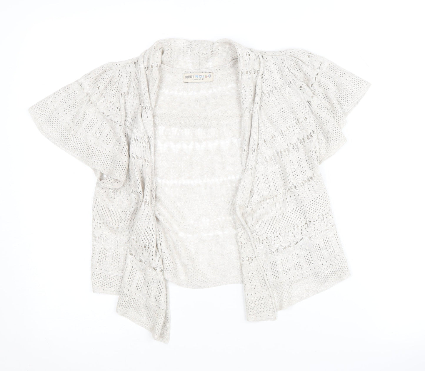 Marks and Spencer Women's Beige Open Front Cardigan Size 8