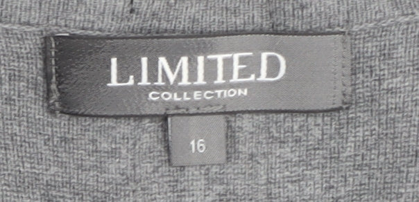Marks and Spencer Women's Grey Full Zip Jumper Size 16
