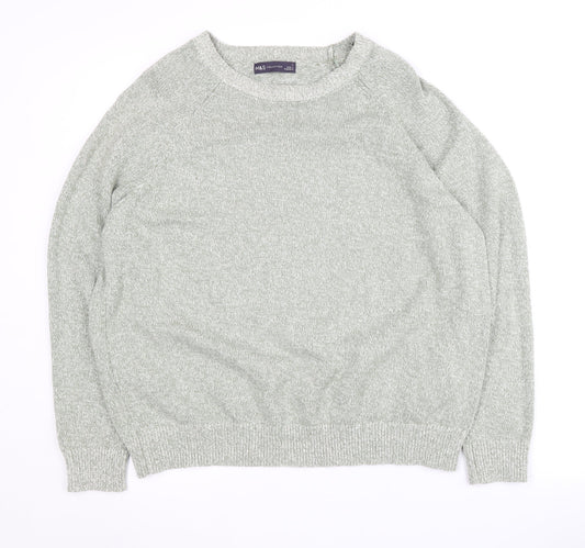 Marks and Spencer Women's Green Knit Pullover Jumper L