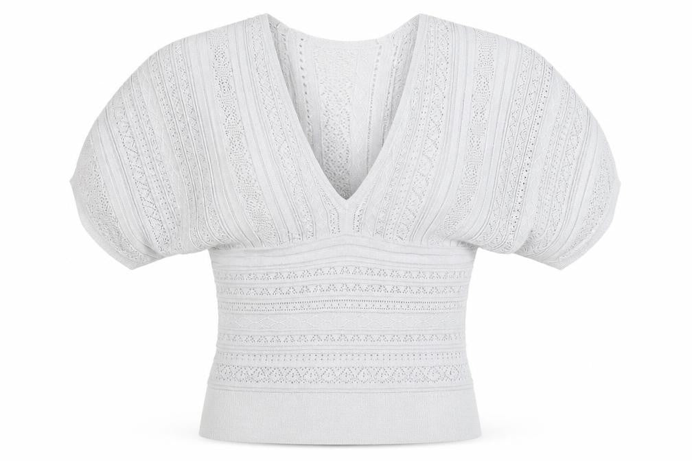 River Island Women's Silver V-Neck Jumper Size 12