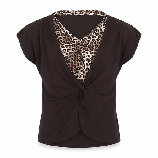 Marks and Spencer Women's Brown Wrap Top UK 16