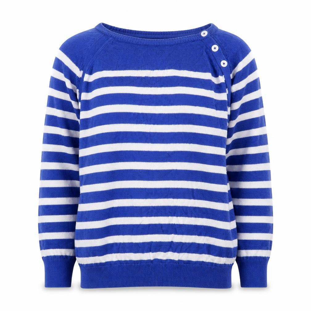 Nautica Women's Blue Striped Pullover Jumper XL
