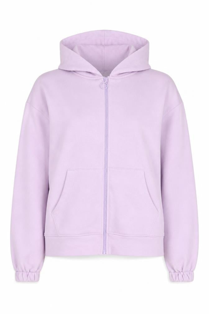 Stradivarius Women's Purple Full Zip Hoodie Size 12