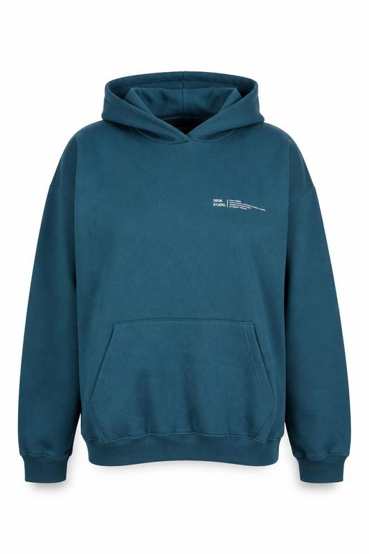 Boohoo Unisex Blue Pullover Hoodie L