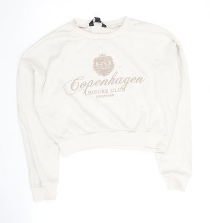 Additional front view of New Look girls’ white pullover sweatshirt - 12-13 years