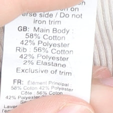 Brand and care label for New Look girls’ white pullover sweatshirt - 12-13 years