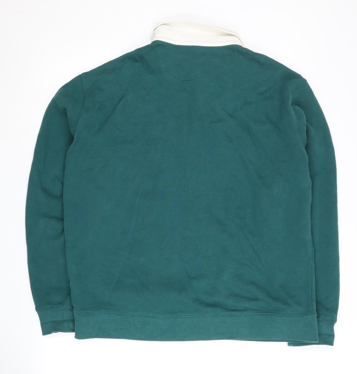Marks and Spencer Green Collared Men's Sweatshirt L