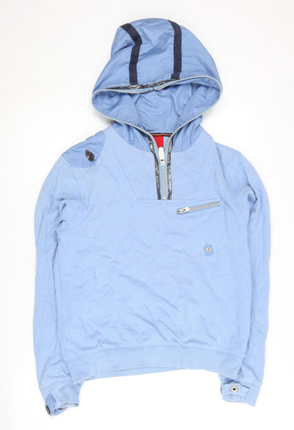 Additional front view of Luke Men's Blue Pullover Hoodie, size S